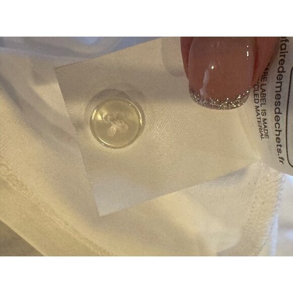 Boden Shirt Women 8 White Smocked Yoke Jersey Knit Top NWT Preppy Boho Cottage - Picture 15 of 15